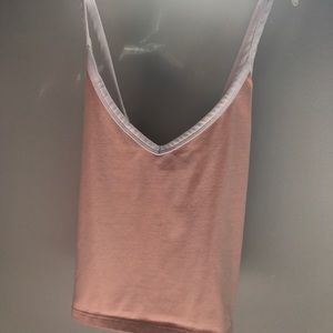 Cropped fitted forever 21 cami shirt